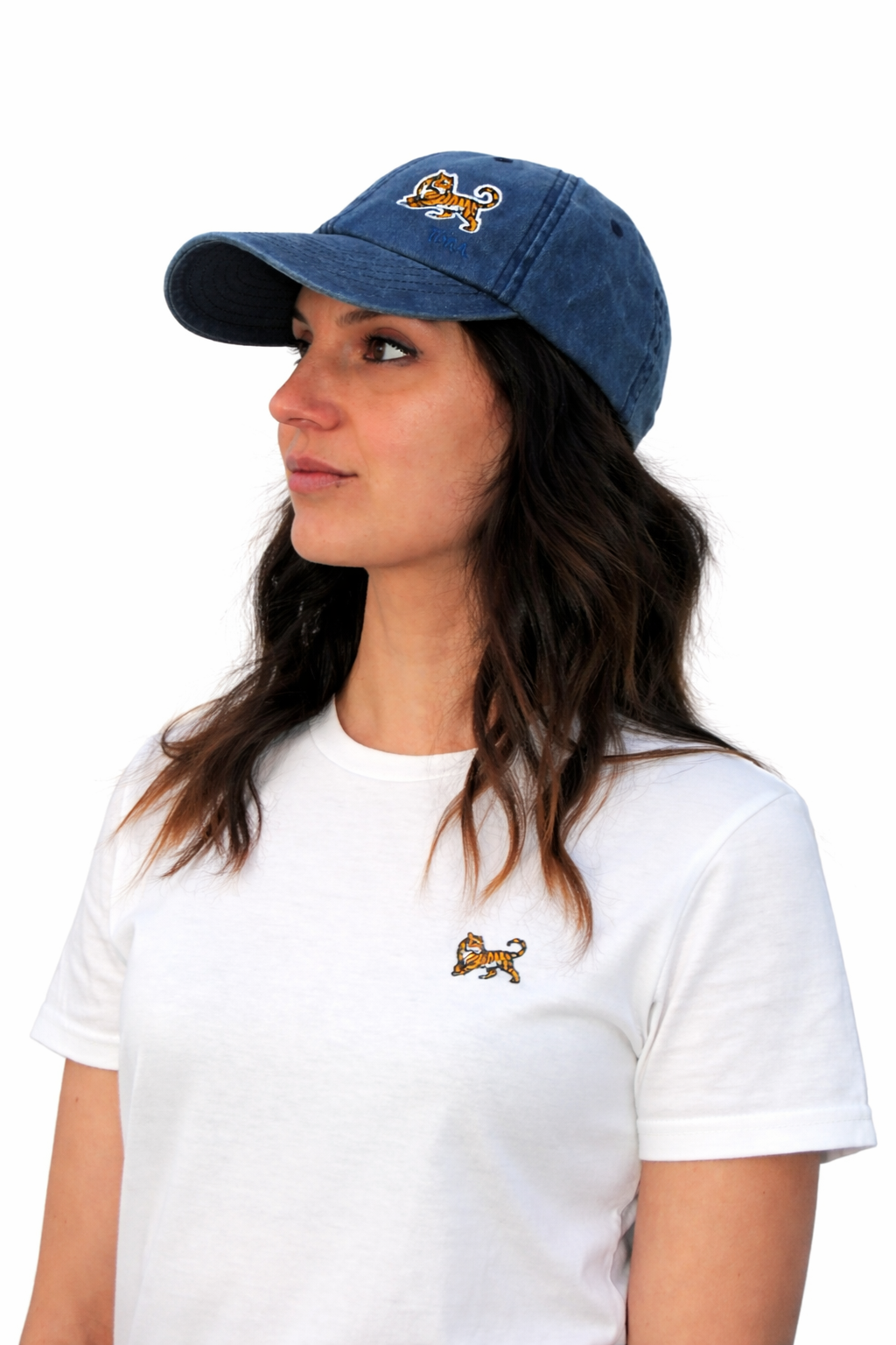 Cappello puro cotone denim blu